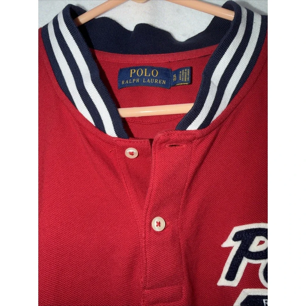Polo Ralph Lauren Men's Spellout 1/4 Button Polo Shirt M Spell Out‎ Rare Size XL - Picture 13 of 16